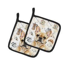 Load image into Gallery viewer, Fawn French Bulldog Coffee Bar Pair of Pot Holders