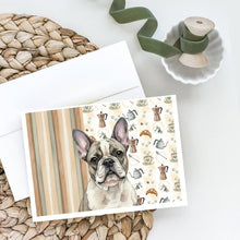 Load image into Gallery viewer, Pied French Bulldog Coffee Bar Greeting Cards Pack of 8