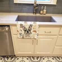Load image into Gallery viewer, Pied French Bulldog Coffee Bar Kitchen Towel