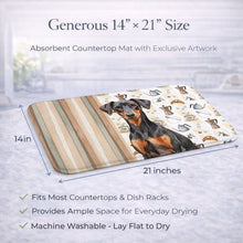 Load image into Gallery viewer, German Pinscher Coffee Bar Dish Drying Mat