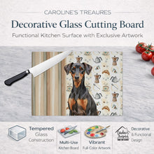 Load image into Gallery viewer, German Pinscher Coffee Bar Glass Cutting Board
