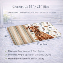 Load image into Gallery viewer, Red German Pinscher Coffee Bar Dish Drying Mat