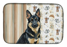 Load image into Gallery viewer, Black and Tan German Shepherd Coffee Bar Dish Drying Mat