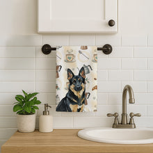 Load image into Gallery viewer, Black and Tan German Shepherd Coffee Bar Kitchen Towel