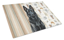Load image into Gallery viewer, Black German Shepherd Coffee Bar Glass Cutting Board