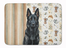 Load image into Gallery viewer, Black German Shepherd Coffee Bar Memory Foam Kitchen Mat