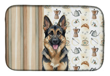 Load image into Gallery viewer, German Shepherd Coffee Bar Dish Drying Mat