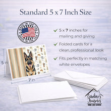 Load image into Gallery viewer, German Shepherd Coffee Bar Greeting Cards Pack of 8