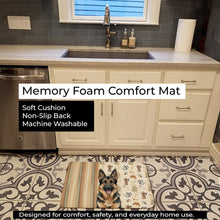 Load image into Gallery viewer, German Shepherd Coffee Bar Memory Foam Kitchen Mat