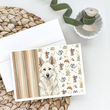 Load image into Gallery viewer, White German Shepherd Coffee Bar Greeting Cards Pack of 8