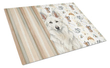 Load image into Gallery viewer, White German Shepherd Coffee Bar Glass Cutting Board