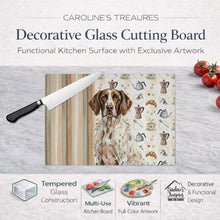 Load image into Gallery viewer, German Shorthaired Pointer Coffee Bar Glass Cutting Board