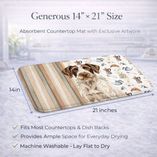 Load image into Gallery viewer, Liver and White German Wirehaired Pointer Coffee Bar Dish Drying Mat