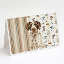 Load image into Gallery viewer, Liver and White German Wirehaired Pointer Coffee Bar Greeting Cards Pack of 8