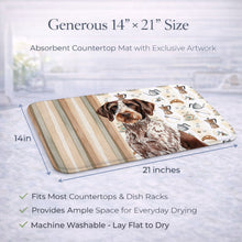 Load image into Gallery viewer, Roan German Wirehaired Pointer Coffee Bar Dish Drying Mat