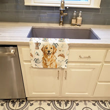 Load image into Gallery viewer, Golden Retriever Coffee Bar Kitchen Towel