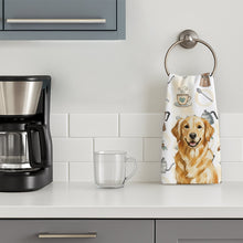 Load image into Gallery viewer, Golden Retriever Coffee Bar Kitchen Towel
