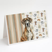 Load image into Gallery viewer, Brindle Great Dane Coffee Bar Greeting Cards Pack of 8