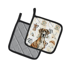Load image into Gallery viewer, Brindle Great Dane Coffee Bar Pair of Pot Holders