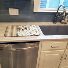 Load image into Gallery viewer, Badger Great Pyrenees Coffee Bar Dish Drying Mat