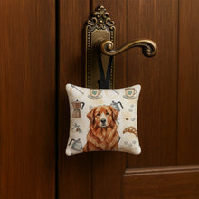 Load image into Gallery viewer, Reddish Brown Great Pyrenees Coffee Bar Hanging Square Fabric Ornament 3.5 × 3.5