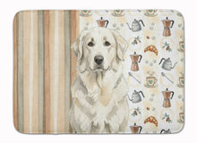 Load image into Gallery viewer, White Great Pyrenees Coffee Bar Memory Foam Kitchen Mat