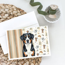 Load image into Gallery viewer, Greater Swiss Mountain Dog Coffee Bar Greeting Cards Pack of 8
