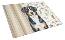 Load image into Gallery viewer, Greater Swiss Mountain Dog Coffee Bar Glass Cutting Board