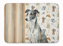 Load image into Gallery viewer, Black and White Greyhound Coffee Bar Memory Foam Kitchen Mat