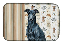 Load image into Gallery viewer, Black Greyhound Coffee Bar Dish Drying Mat