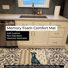 Load image into Gallery viewer, Black Greyhound Coffee Bar Memory Foam Kitchen Mat