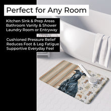 Load image into Gallery viewer, Black Greyhound Coffee Bar Memory Foam Kitchen Mat