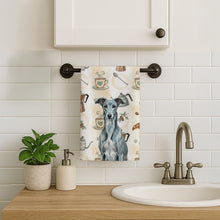 Load image into Gallery viewer, Blue Brindle Greyhound Coffee Bar Kitchen Towel