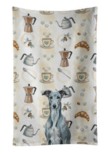 Load image into Gallery viewer, Blue Brindle Greyhound Coffee Bar Kitchen Towel