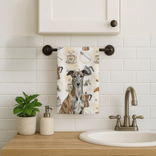 Load image into Gallery viewer, Brindle Greyhound Coffee Bar Kitchen Towel