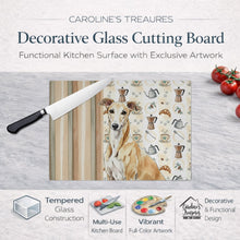 Load image into Gallery viewer, Fawn Greyhound Coffee Bar Glass Cutting Board