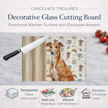 Load image into Gallery viewer, Red Greyhound Coffee Bar Glass Cutting Board