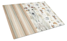 Load image into Gallery viewer, White Greyhound Coffee Bar Glass Cutting Board