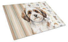 Load image into Gallery viewer, Parti-color Havanese Coffee Bar Glass Cutting Board