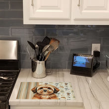 Load image into Gallery viewer, Sable Havanese Coffee Bar Glass Cutting Board