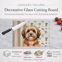 Load image into Gallery viewer, Sable Havanese Coffee Bar Glass Cutting Board