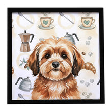 Load image into Gallery viewer, Sable Havanese Coffee Bar Framed Metal Print