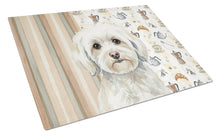 Load image into Gallery viewer, White Havanese Coffee Bar Glass Cutting Board