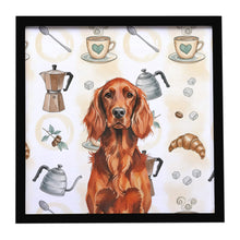 Load image into Gallery viewer, Irish Setter Coffee Bar Framed Metal Print