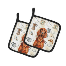 Load image into Gallery viewer, Irish Setter Coffee Bar Pair of Pot Holders