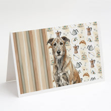 Load image into Gallery viewer, Brindle Irish Wolfhound Coffee Bar Greeting Cards Pack of 8