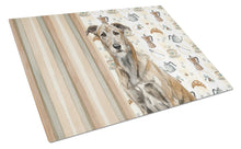 Load image into Gallery viewer, Brindle Irish Wolfhound Coffee Bar Glass Cutting Board