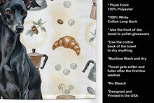 Load image into Gallery viewer, Black Italian Greyhound Coffee Bar Kitchen Towel