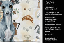 Load image into Gallery viewer, Blue Italian Greyhound Coffee Bar Kitchen Towel