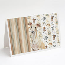 Load image into Gallery viewer, Cream Italian Greyhound Coffee Bar Greeting Cards Pack of 8